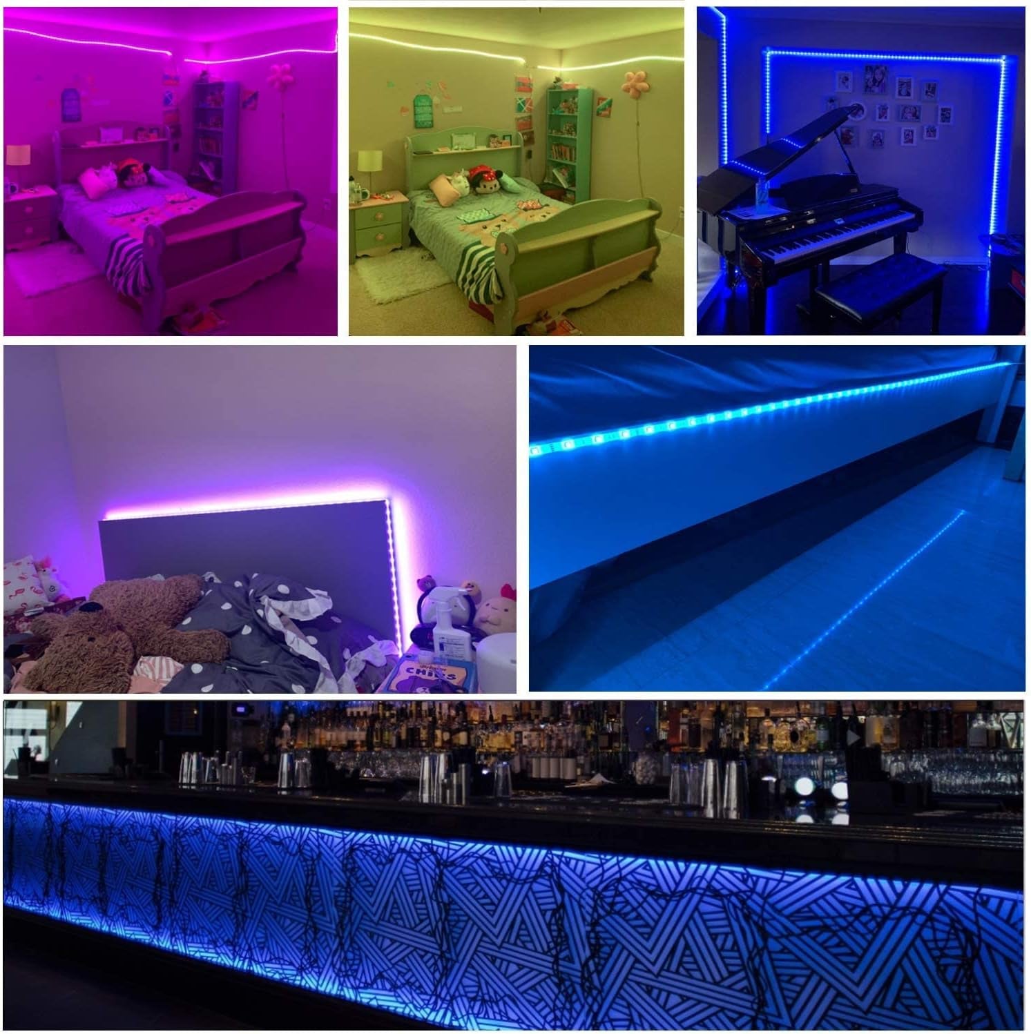 LED Strip Light 65.6Ft, LED Lights for Bedroom, Music Sync Color Changing Light Smart Light Strip RGB Tape Light Strip for TV, Bedroom, Home Decoration, Rope Lights