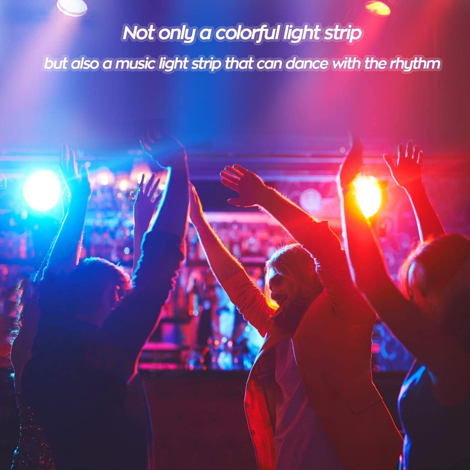 LED Strip Light 65.6Ft, LED Lights for Bedroom, Music Sync Color Changing Light Smart Light Strip RGB Tape Light Strip for TV, Bedroom, Home Decoration, Rope Lights